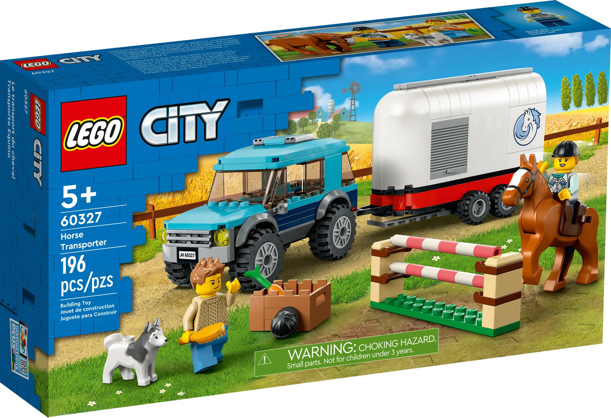 Horse Transporter Set with SUV Toy Car and Trailer Q79448