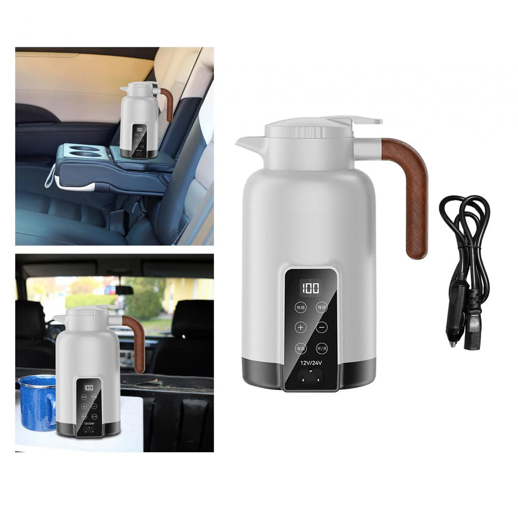 White 1.3L Car Heating Kettle A3506