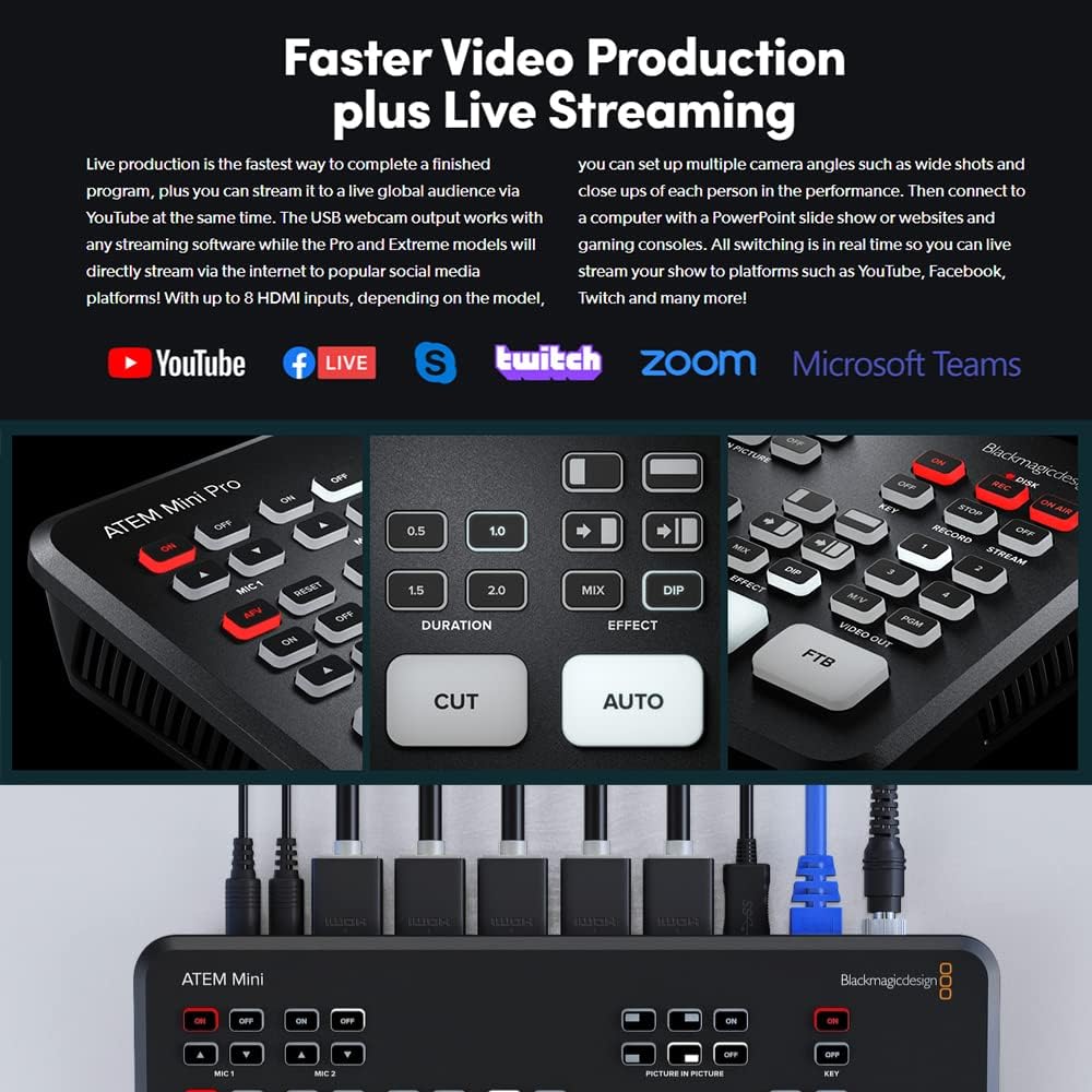 HDMI Live Switcher Basic Bundle with Cables and Cleaning Kit F898872