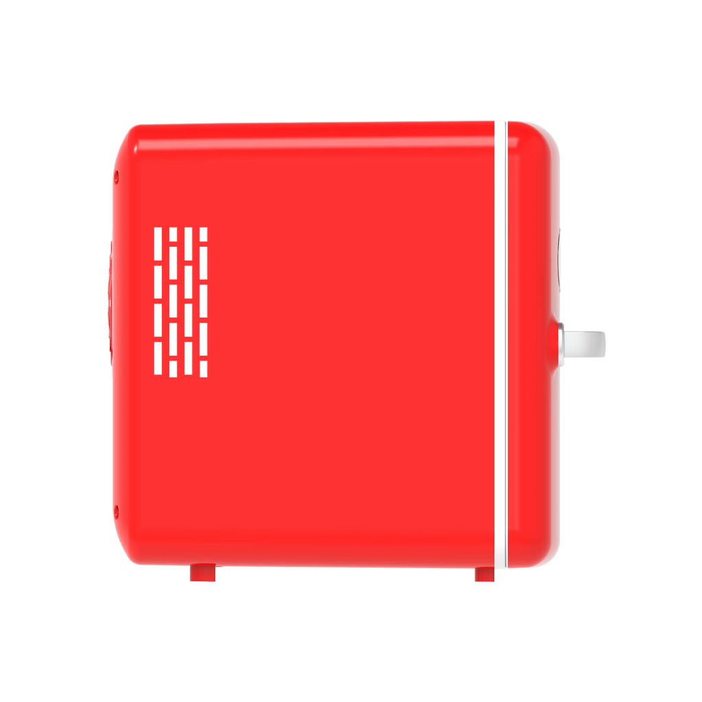 Portable Retro 6-Can Mini Cooler Red Q376