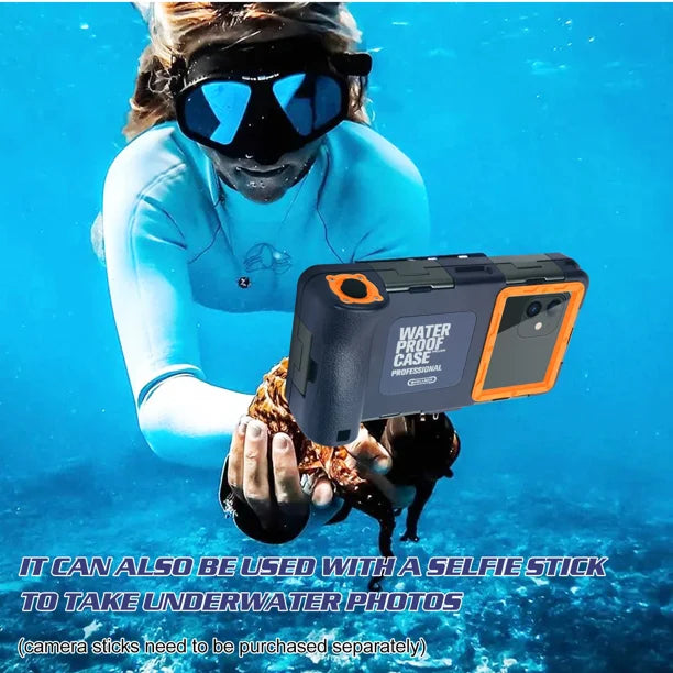 Waterproof Protective Case for Phones Up to 6.9 Inch with Lanyard H13860