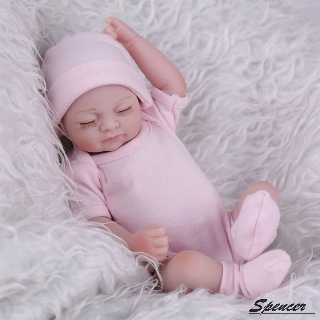 11" Lifelike Silicone Vinyl Newborn Baby Doll J733106