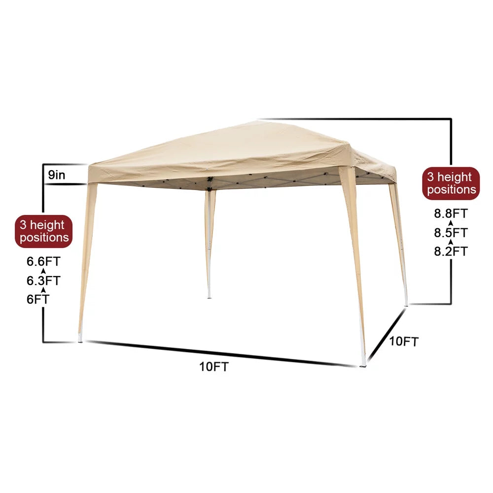 10' x 10' Pop-up Waterproof Canopy Tent with Carry Bag L14846