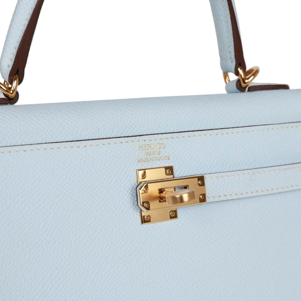 Bleu Brume Epsom Leather Bag V291