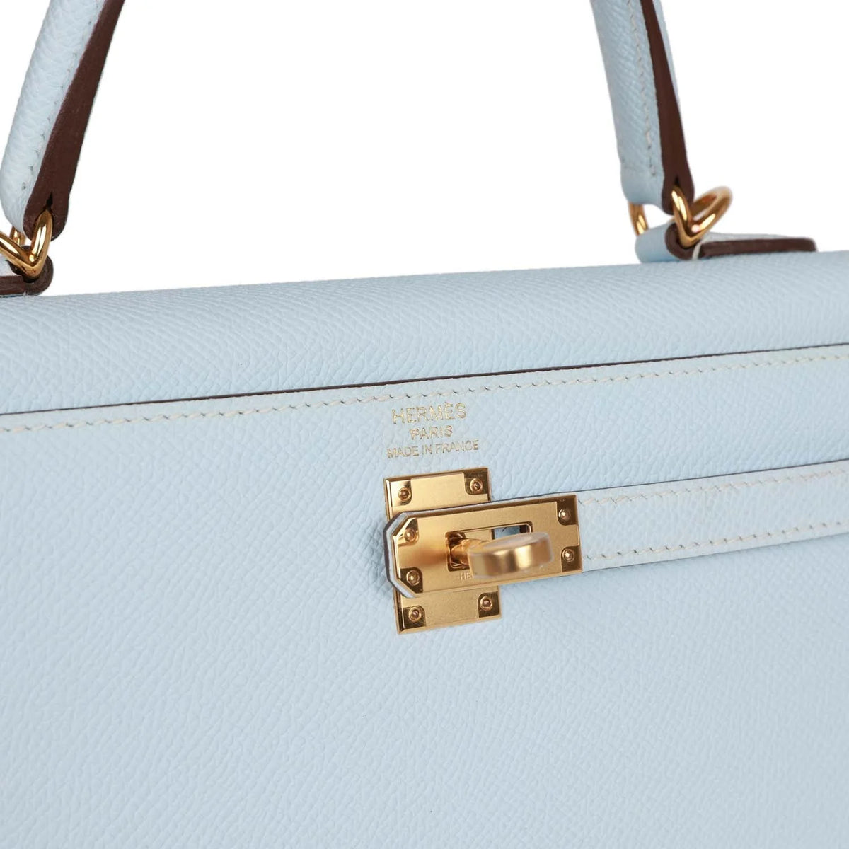 Bleu Brume Epsom Leather Bag V291