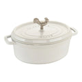 5.75 Qt. White Cast Iron Dutch Oven O228