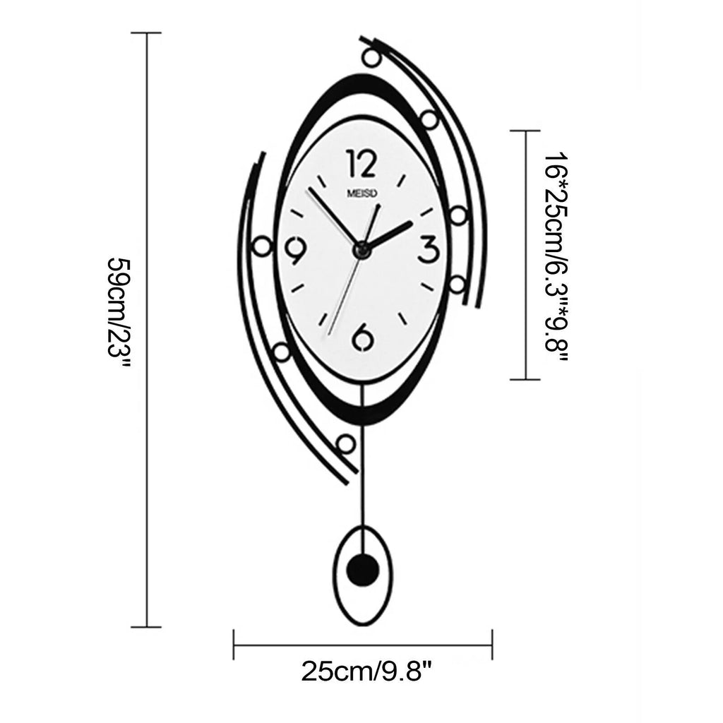 Large 3D Metal Wall Clock U2944